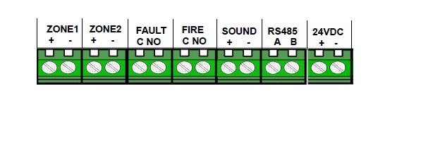 (image for) Fire Alarm Control Panel 2 zones Conventional Fire communication